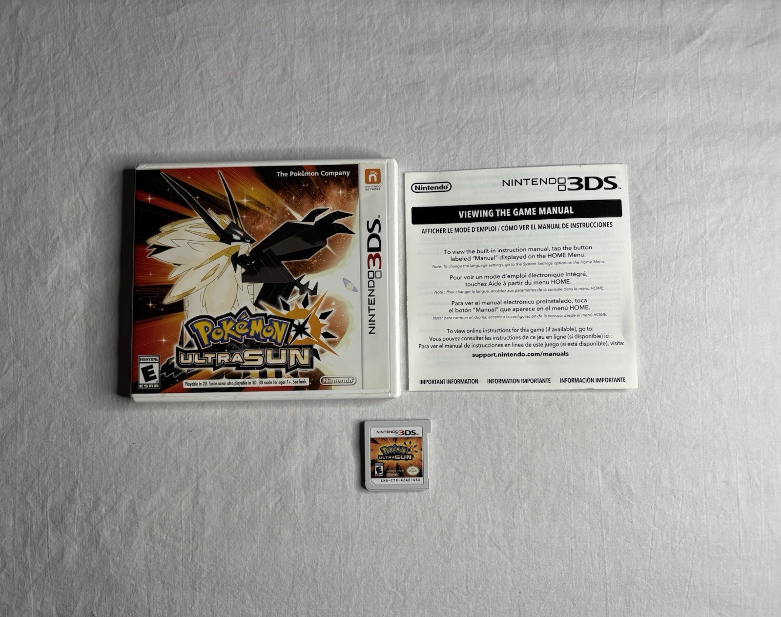 Nintendo 3DS Pokemon Ultra Sun Ultra Sun CIB Tested & Working READ