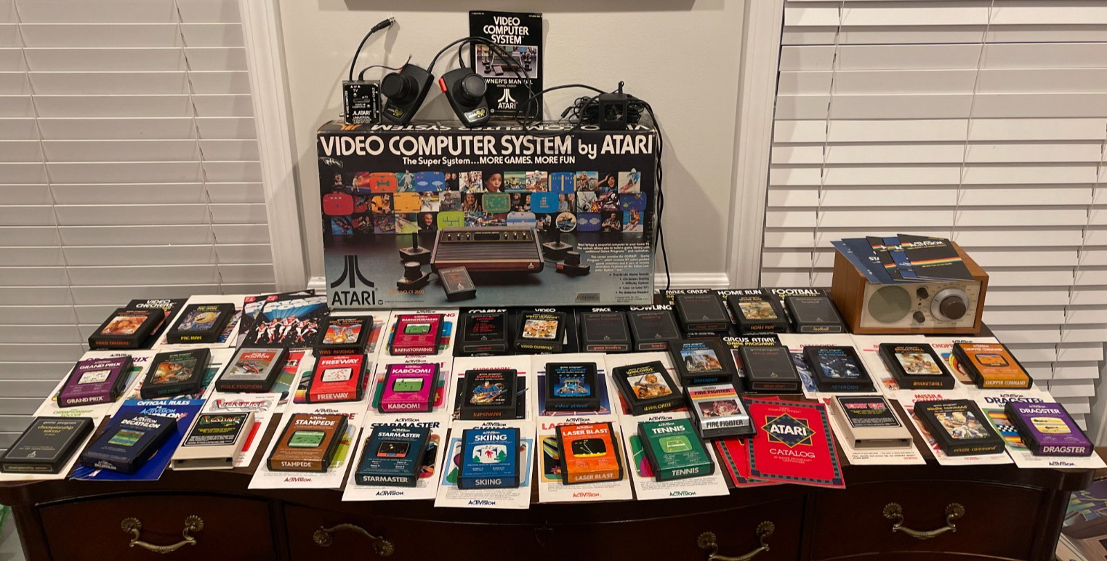 Atari 2600 Light Sixer System Boxed Bundle 4 Joy + Paddle Controllers + 30 Games