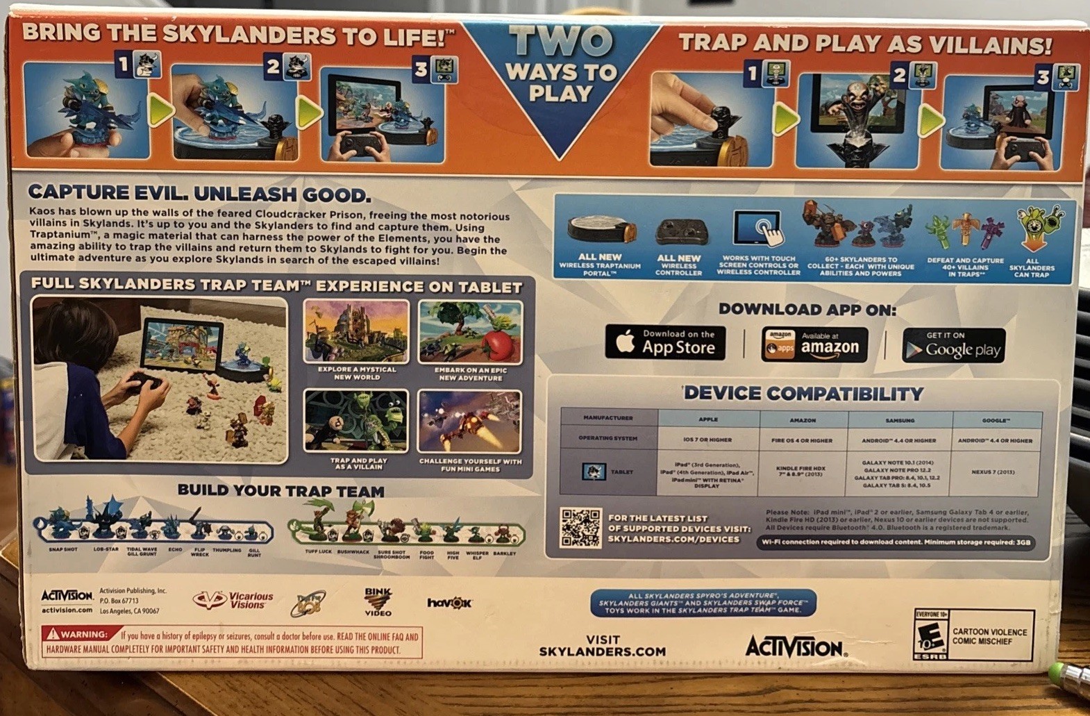 New Sealed Skylanders Trap Team Tablet Starter Pack ios7 /Android4.4,Fire4, NEW