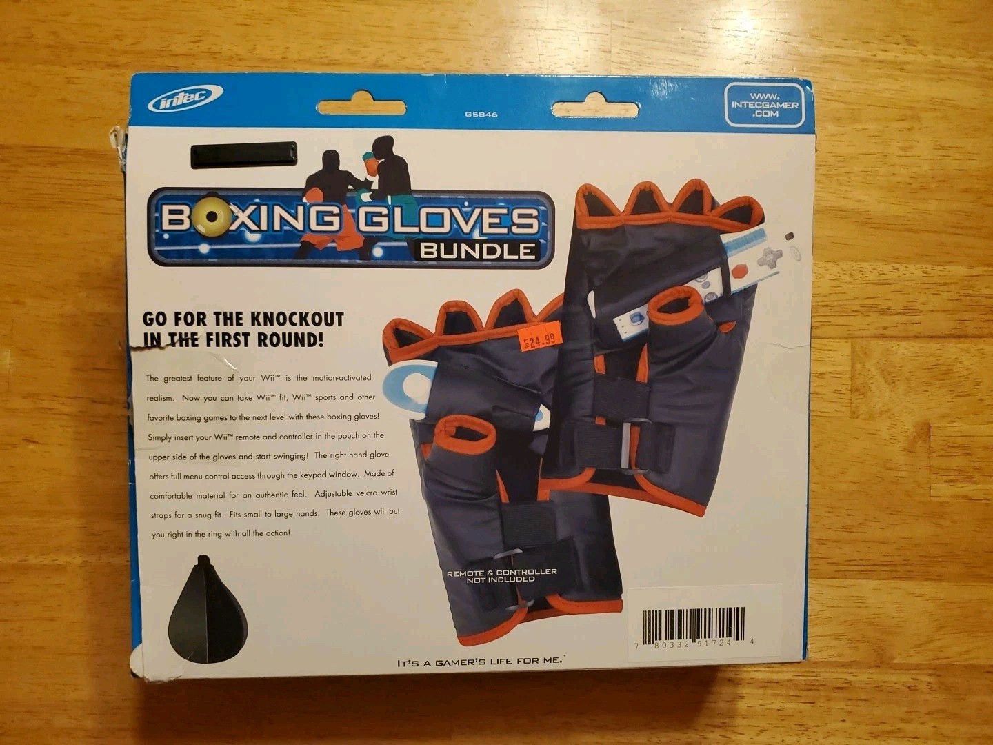 Don King Boxing Gloves Bundle Nintendo Wii 2009 Excellent Condition