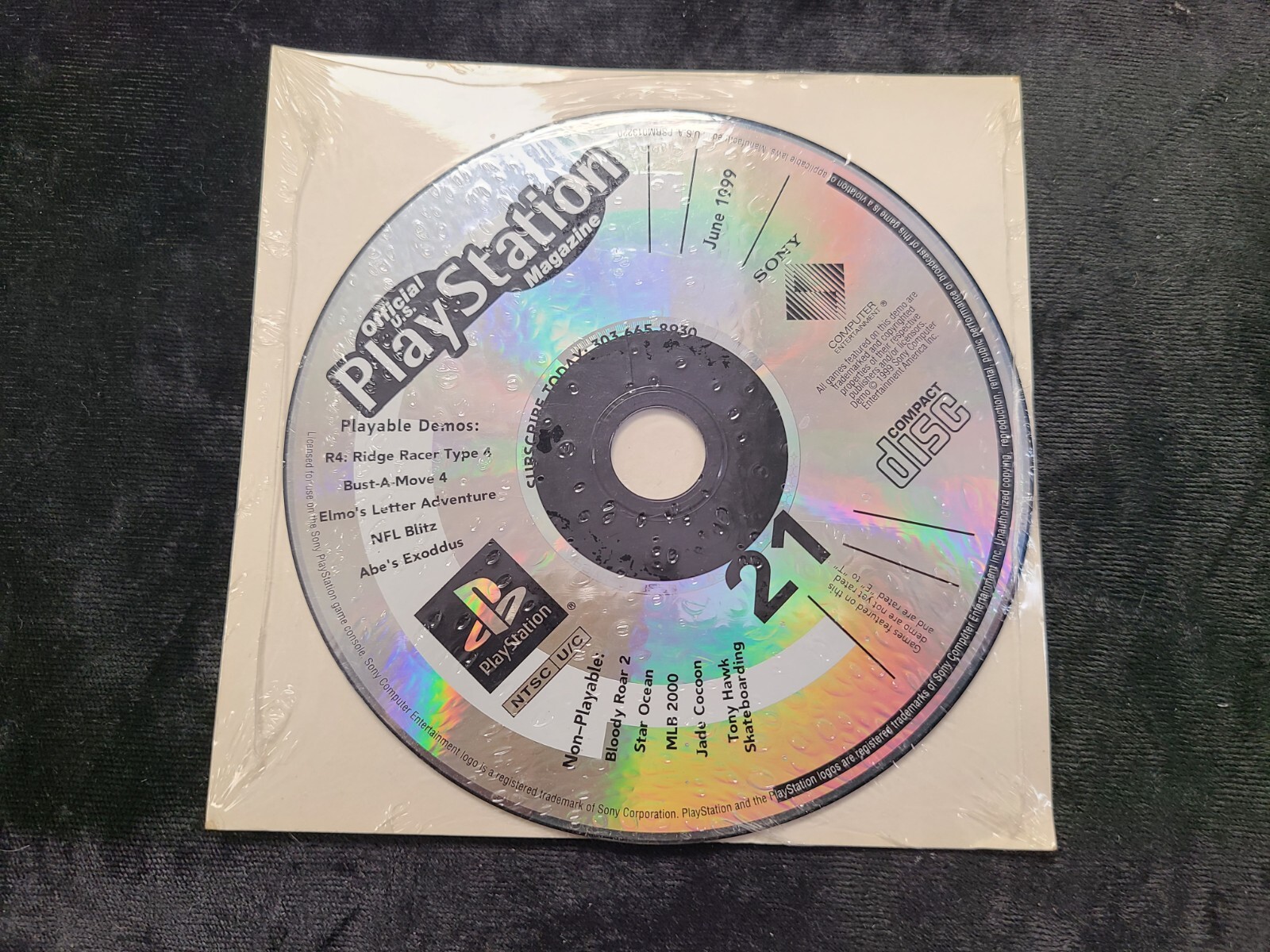 Official PlayStation Magazine Demo Disc 21 June 1999 Sony PlayStation 1 Sealed