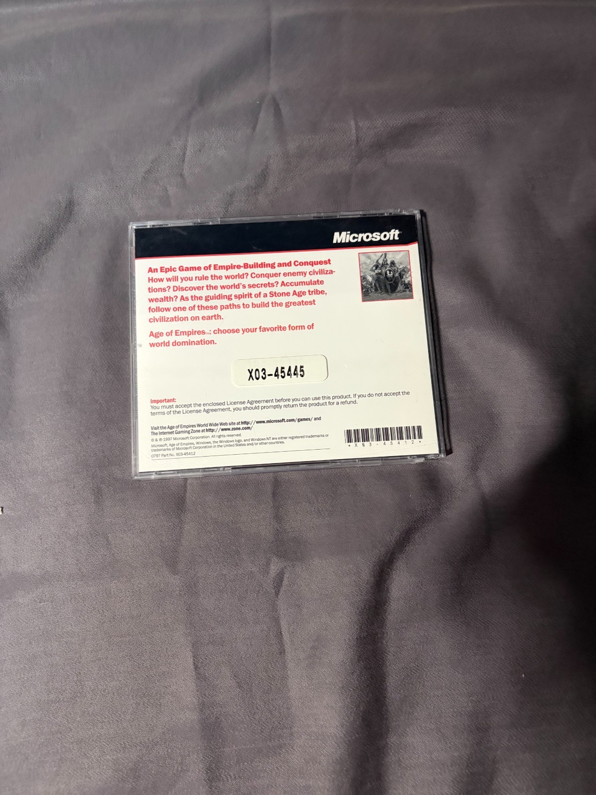 Age of Empires BIG BOX W/Manual – Tech Chart PCCD Windows 9598