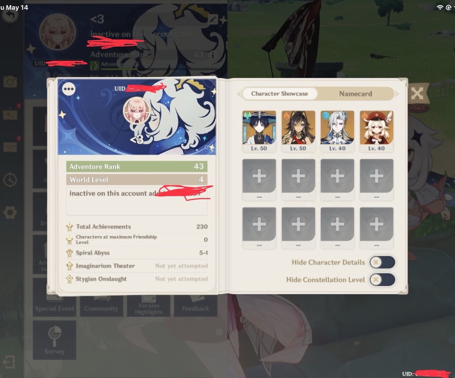 [NA] Genshin Impact AR 43 Linnea, Neuvillette, Wanderer ++