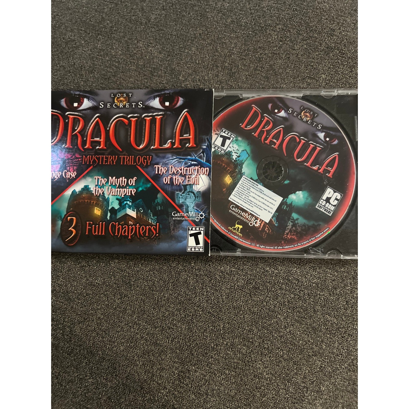 GameMill Lost Secrets Dracula Mystery Trilogy PC Game OS Multi 3 Full Chapters