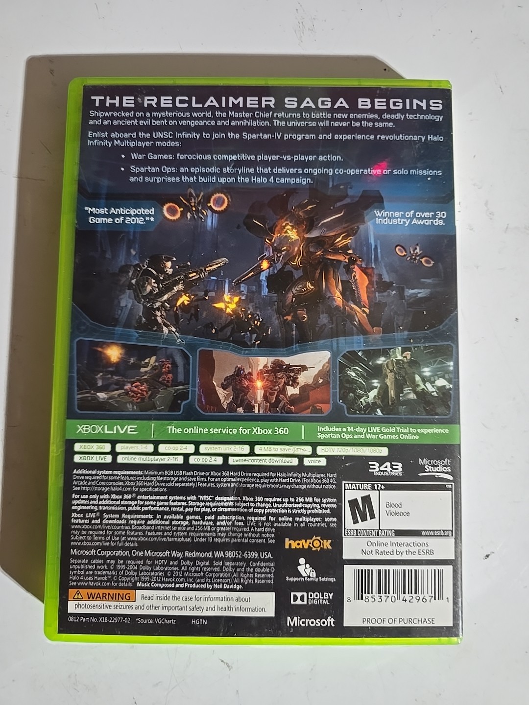 Halo 4 (Microsoft Xbox 360, 2012)