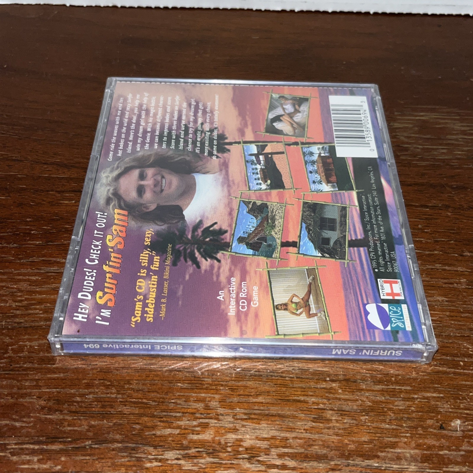 PC CD-ROM Surfin’ Sam – Spice Interactive 1995 Mature New Sealed Pkg Wear Cs Crk