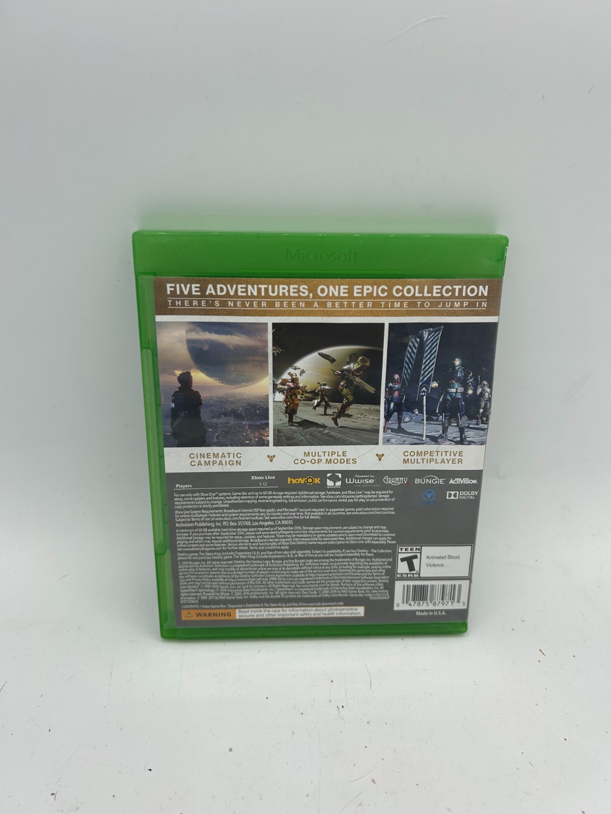 Destiny The Collection Xbox One Microsoft 2016