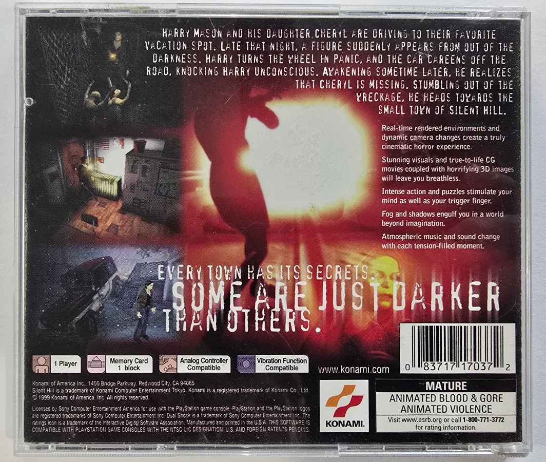 Silent Hill Black label CIB with Reg Card – PS1 Fully Tested