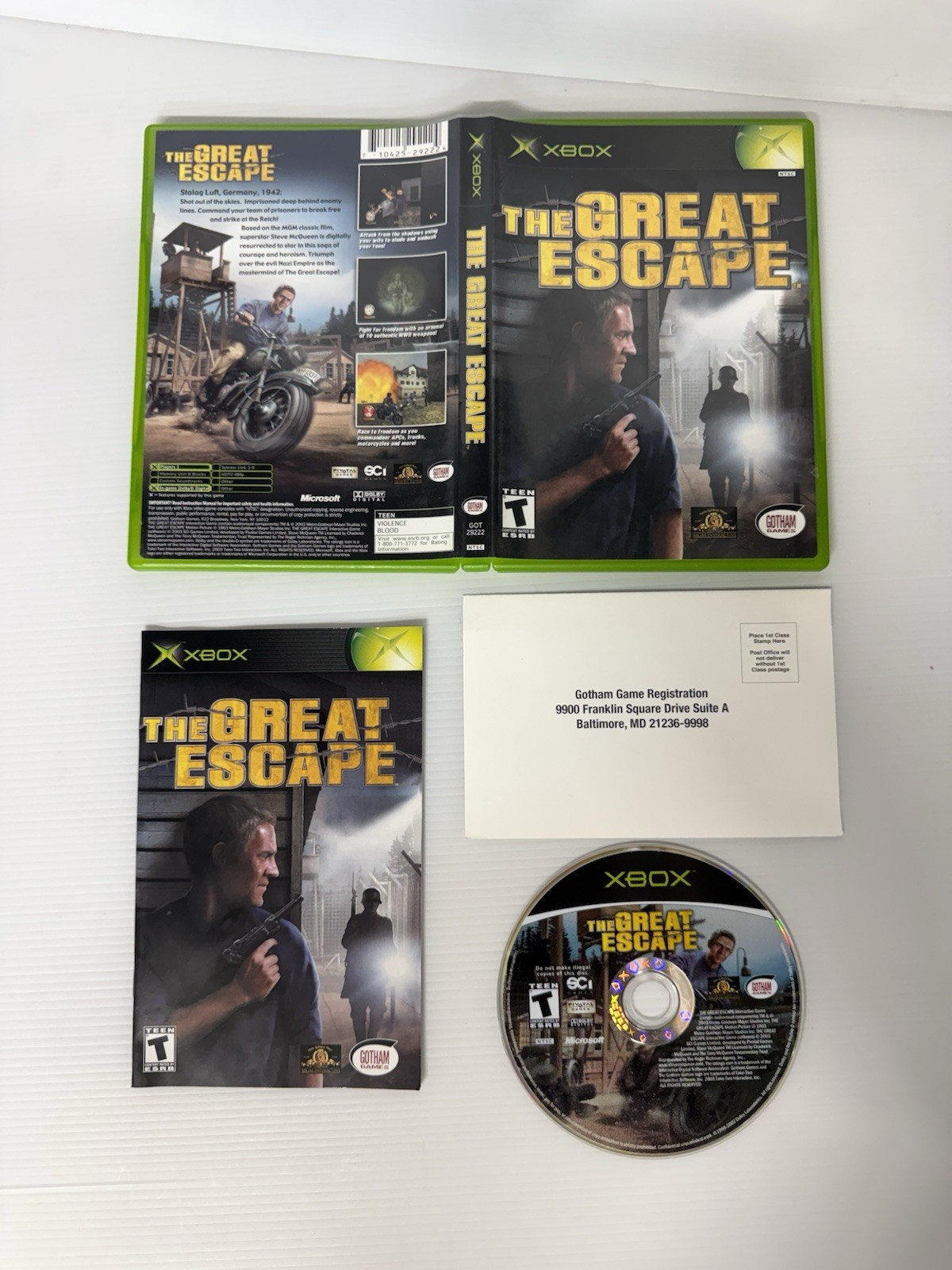 The Great Escape Microsoft Xbox 2003 Complete Tested And Working