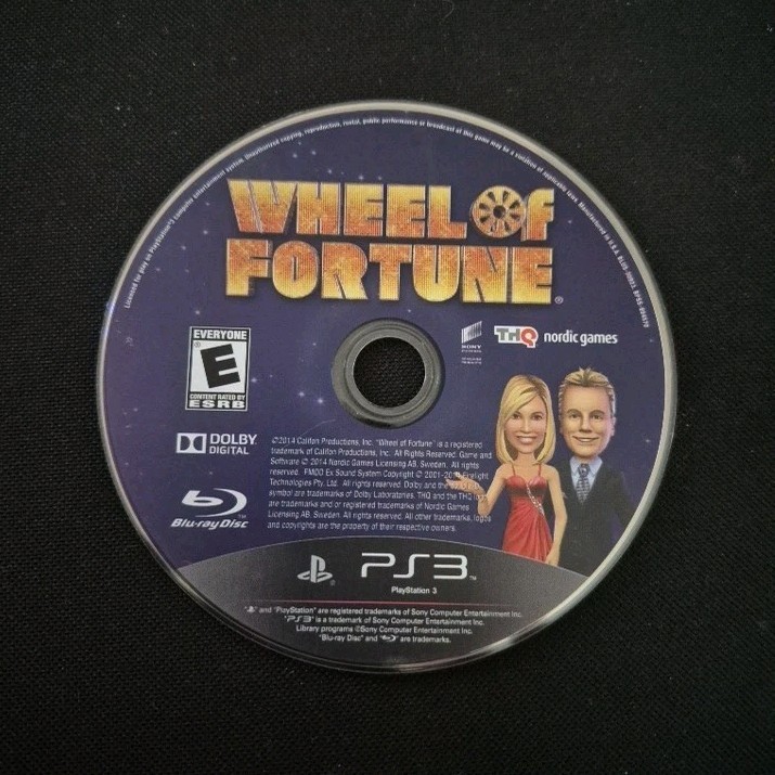 THQ Nordic Games Wheel of Fortune PS3 2014 Puzzle Quiz Disc Only