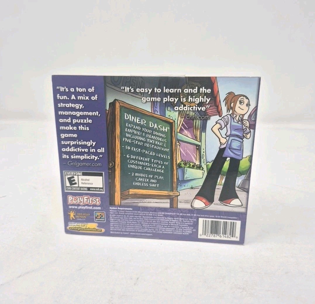 Diner Dash – PC Jewel Case – New Sealed
