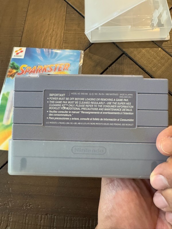 Sparkster snes & manual