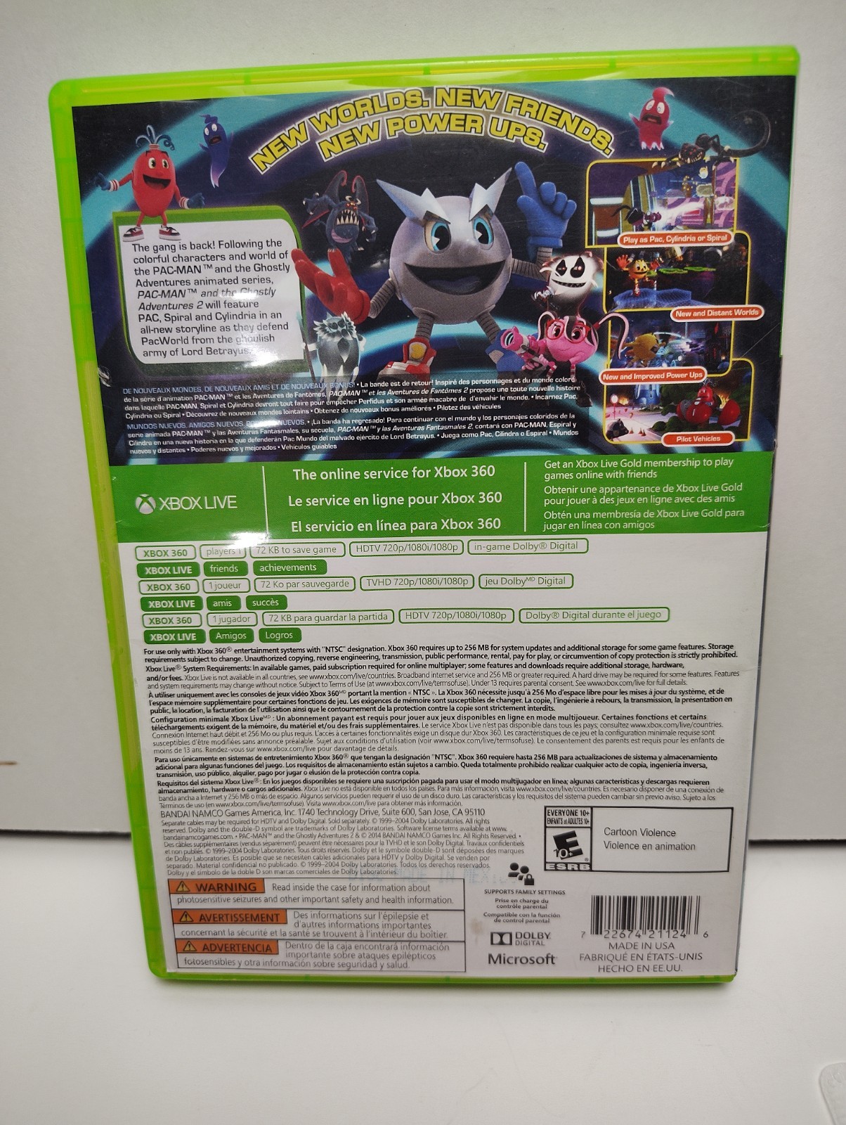 Pac-Man and the Ghostly Adventures 2 Xbox 360 X360 Tested & Works NO INSERT VGC