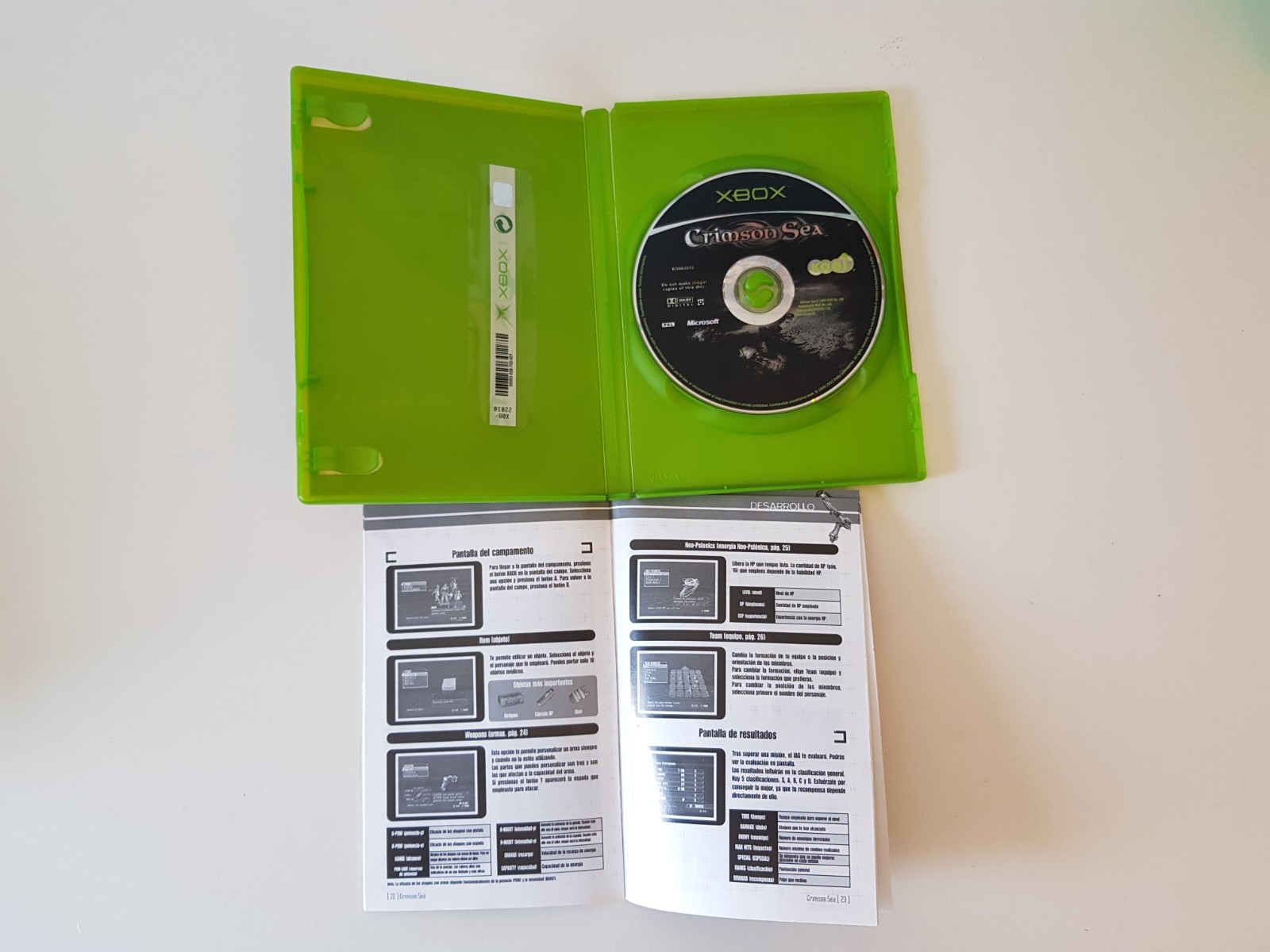 Crimson Sea Microsoft Xbox Pal Spain Complete Original Koei