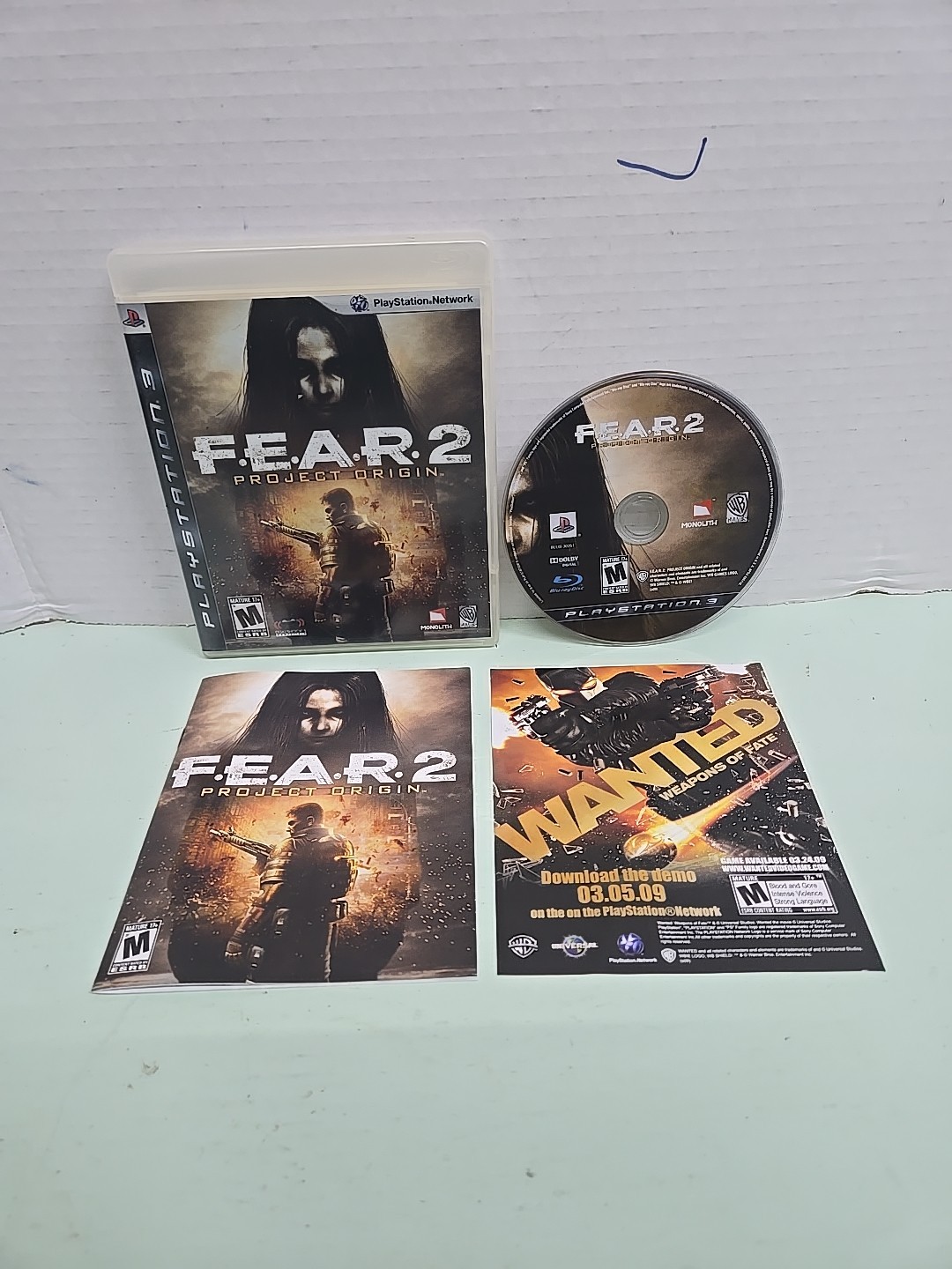 F.E.A.R. 2: Project Origin (Sony PlayStation 3, 2009) CIB