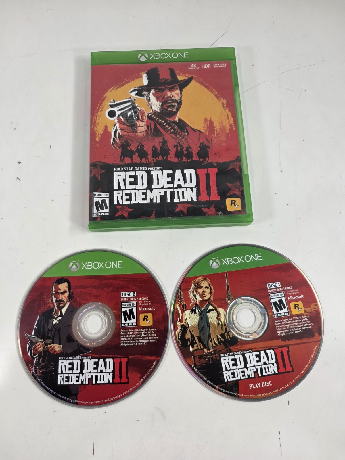 Red Dead Redemption 2 Western Video Game Rockstar 2-Disc XBOX ONE NO MAP TESTED!