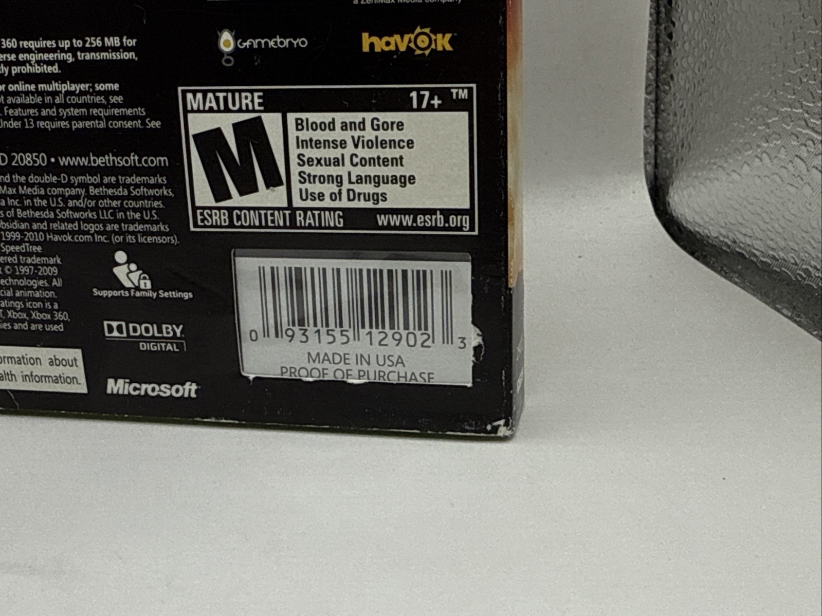 Fallout: New Vegas (Microsoft Xbox 360, 2010) with Slipcover