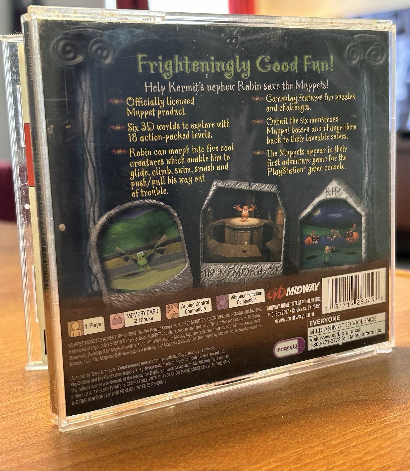 Muppet Monster Adventure CIB (Sony PlayStation 1, 2000) FUNCTIONING