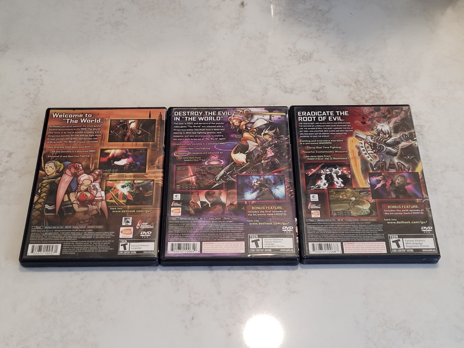 Dot hack .hack PS2 Game Collection 1-4 + G.U. Vol 1-3 All Tested Complete Bandai