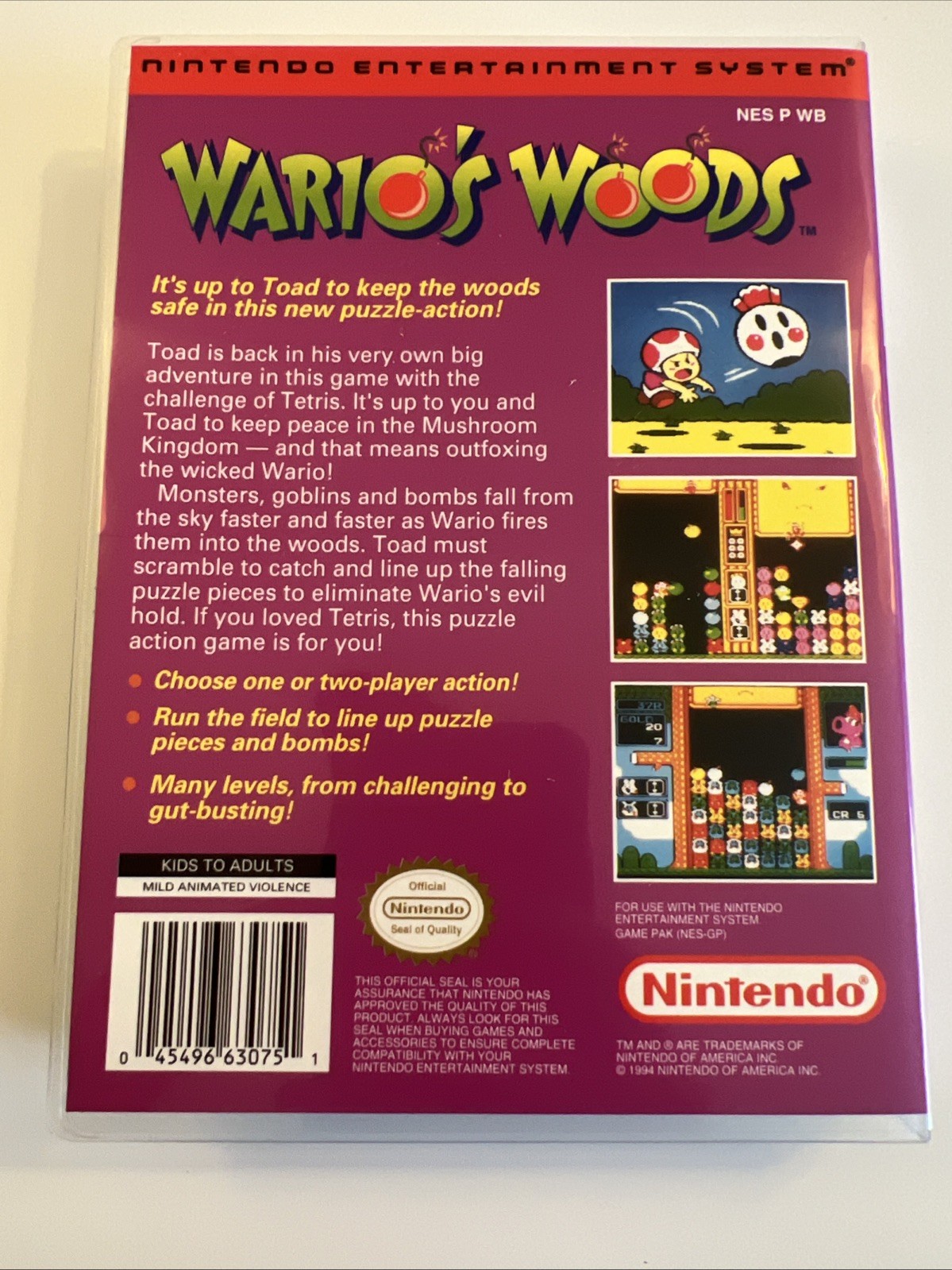 Wario’s Woods (Nintendo NES, 1994)