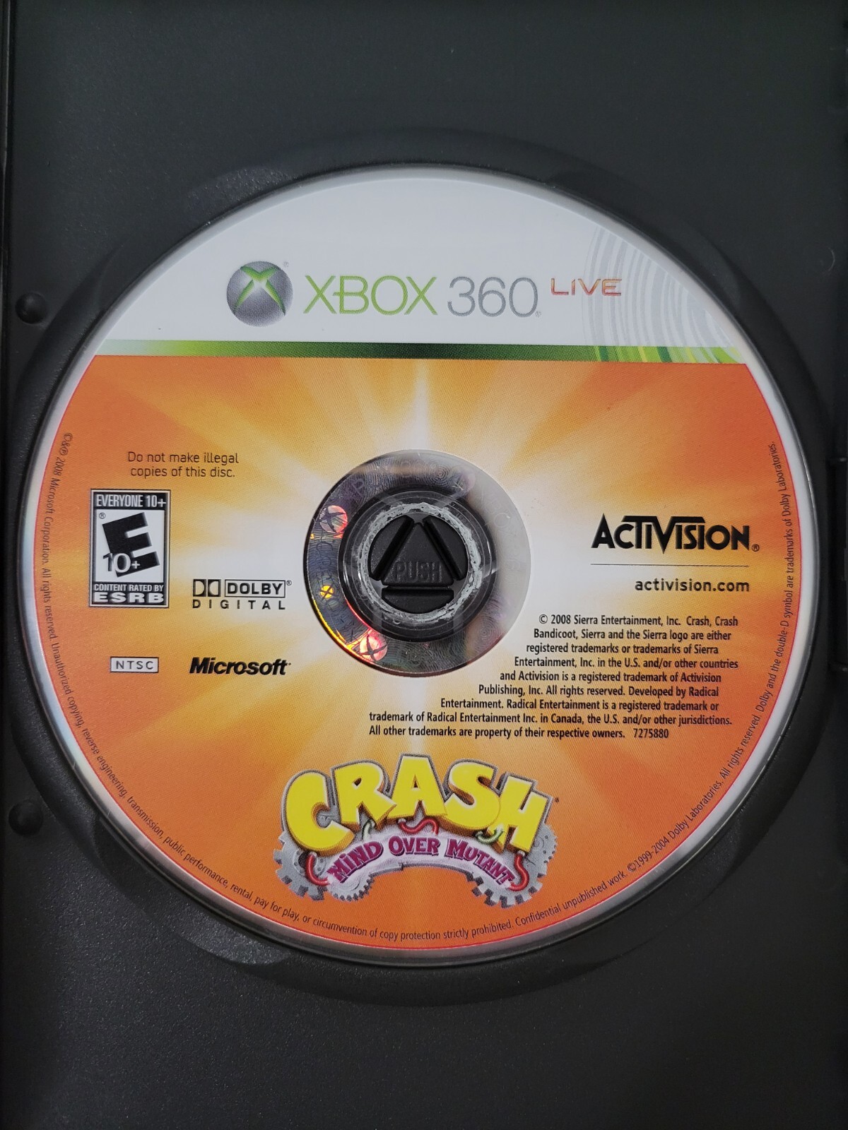 Crash: Mind Over Mutant (Xbox 360, 2008) – Tested Working Ships Fast