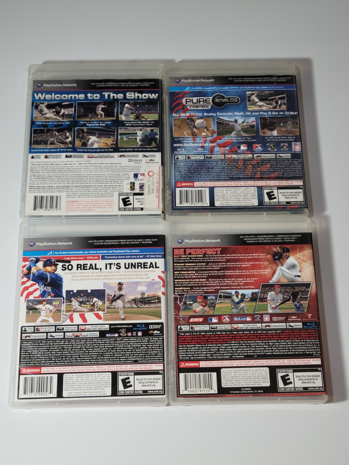 Lot PS3 MLB The Show 10 11 12 Major League Baseball 2k12 Bundle PlayStation 3