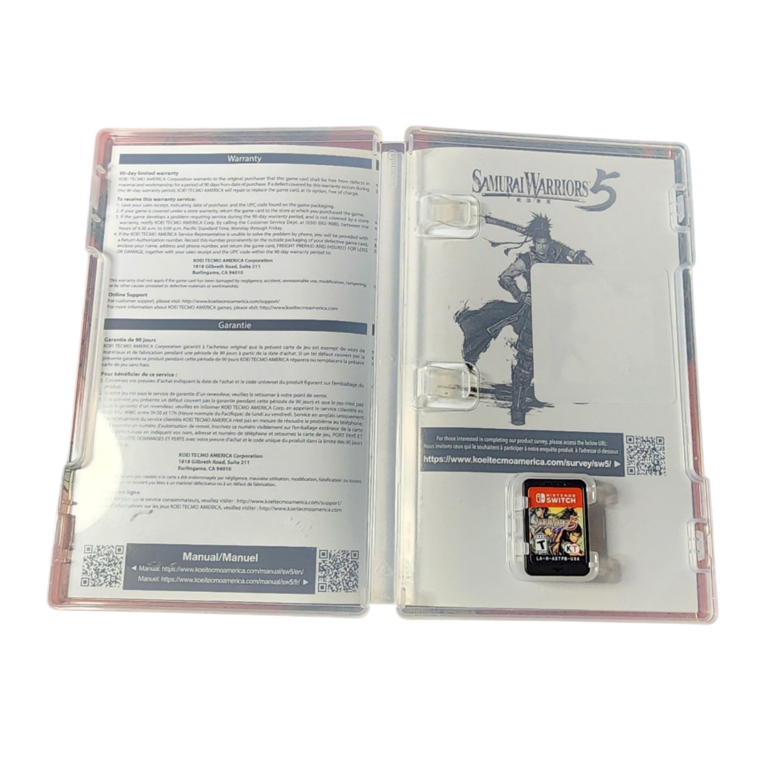 Samurai Warriors 5 Nintendo Switch Video Game Used Free Shipping