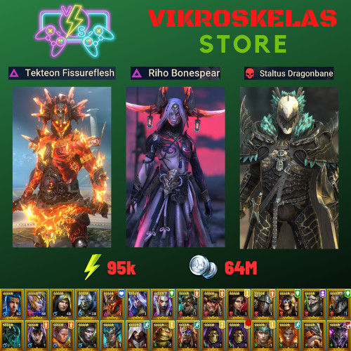 Raid Shadow Legends | Starter acc with Tekteon : 95k energy / 28 Legendary hero