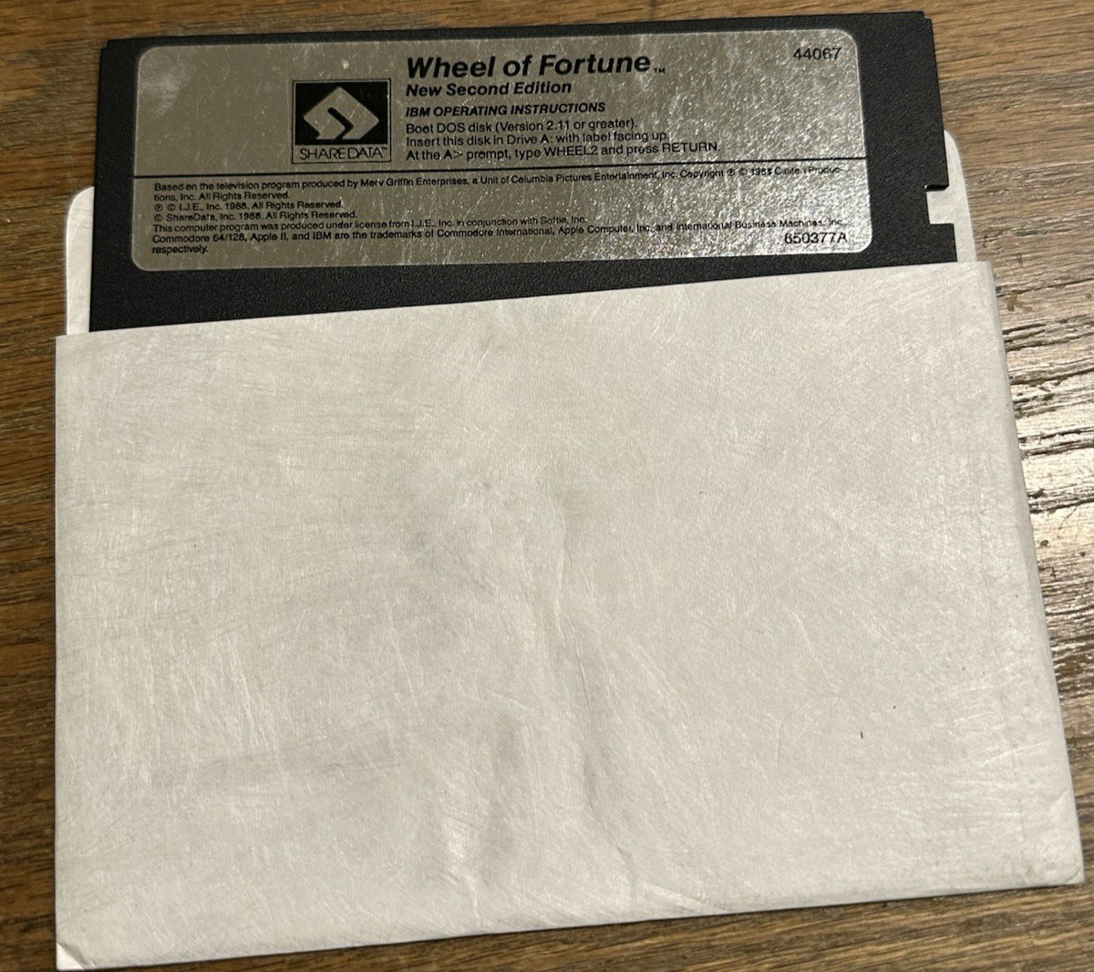 Wheel of Fortune New Second Edition (Commodore 64, 1988) PC Floppy Disk