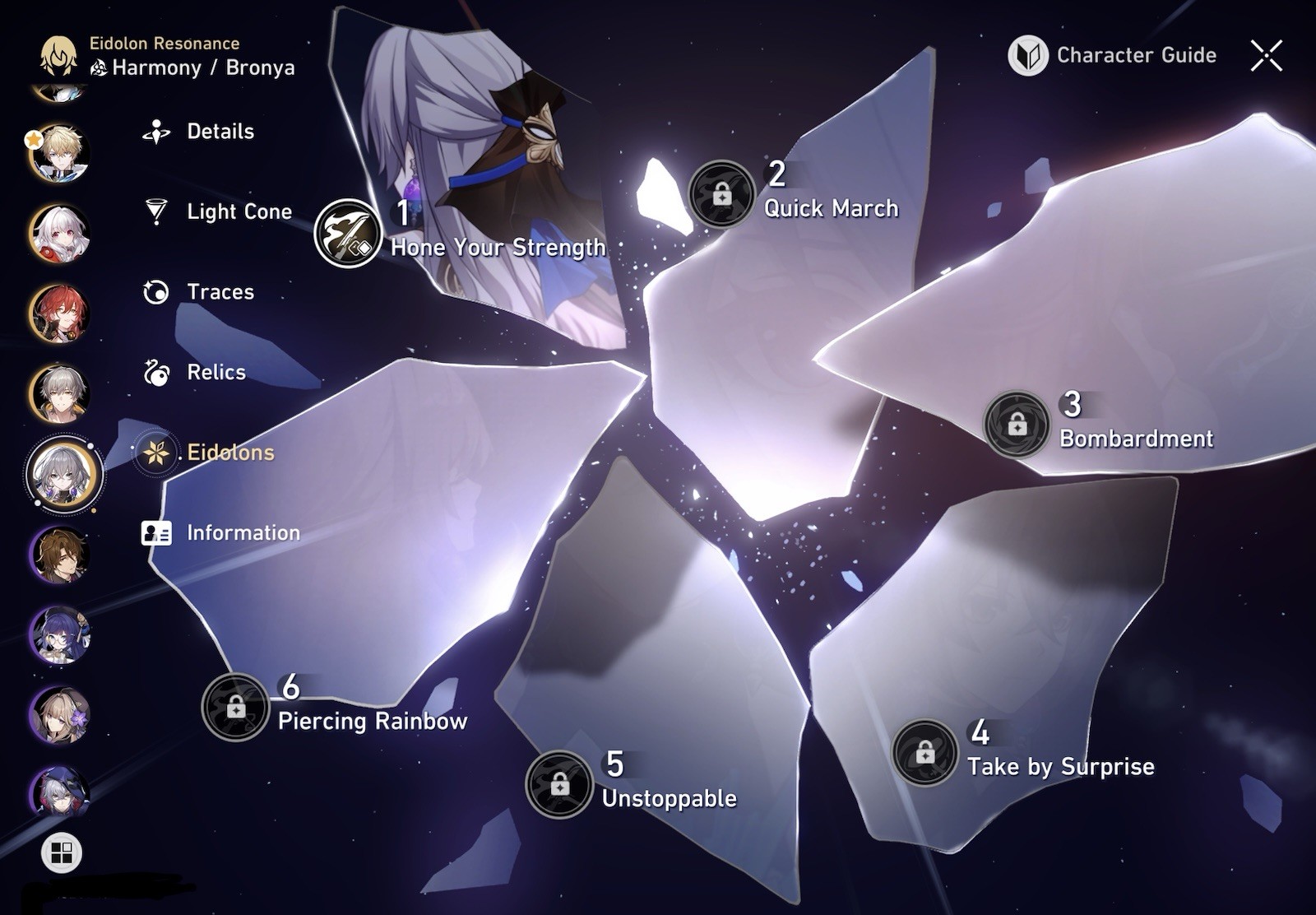 Asia-Honkai: Star Rail 53×5 Account Castorice, Light Cones, Characters, Eidolons