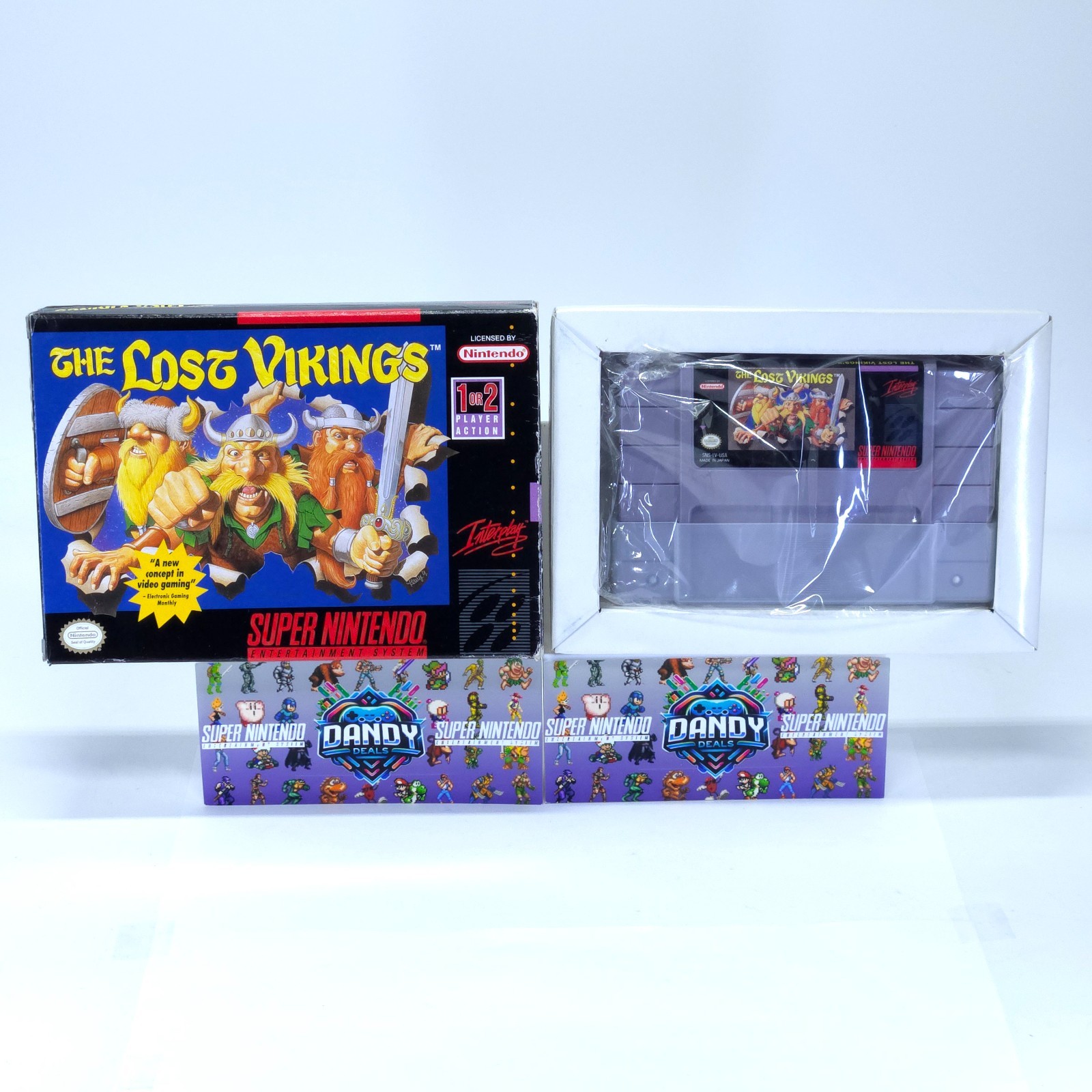 The Lost Vikings SNES W/ Box + Protector – Super Nintendo