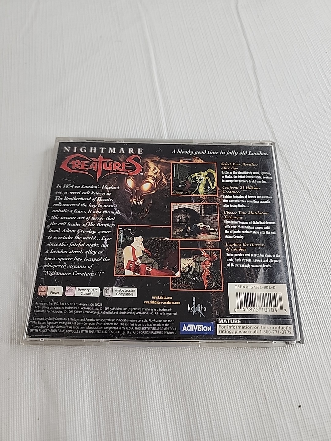 Nightmare Creatures (Sony PlayStation 1, 1997)
