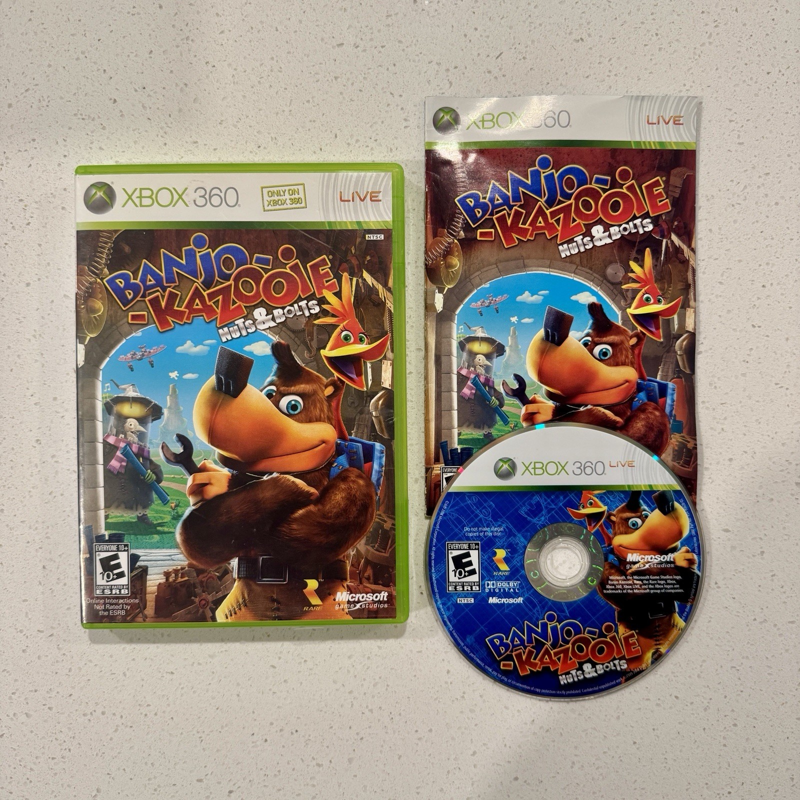 Banjo-Kazooie: Nuts & Bolts (Xbox 360, 2008) Complete in Box CIB Tested