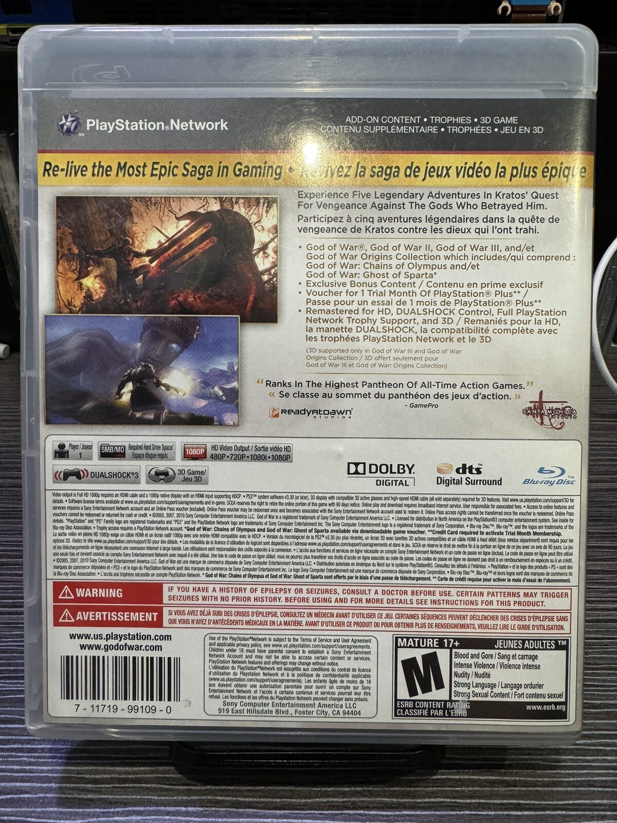 God of War Saga (Sony PlayStation 3, 2012) Very Good