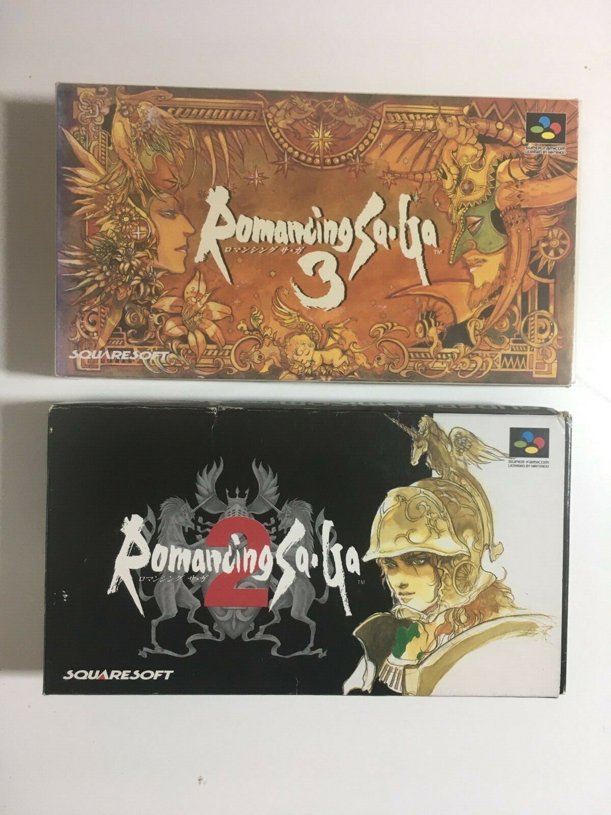 ROMANCING SA GA 2 &3 boxed Nintendo Super Famicom