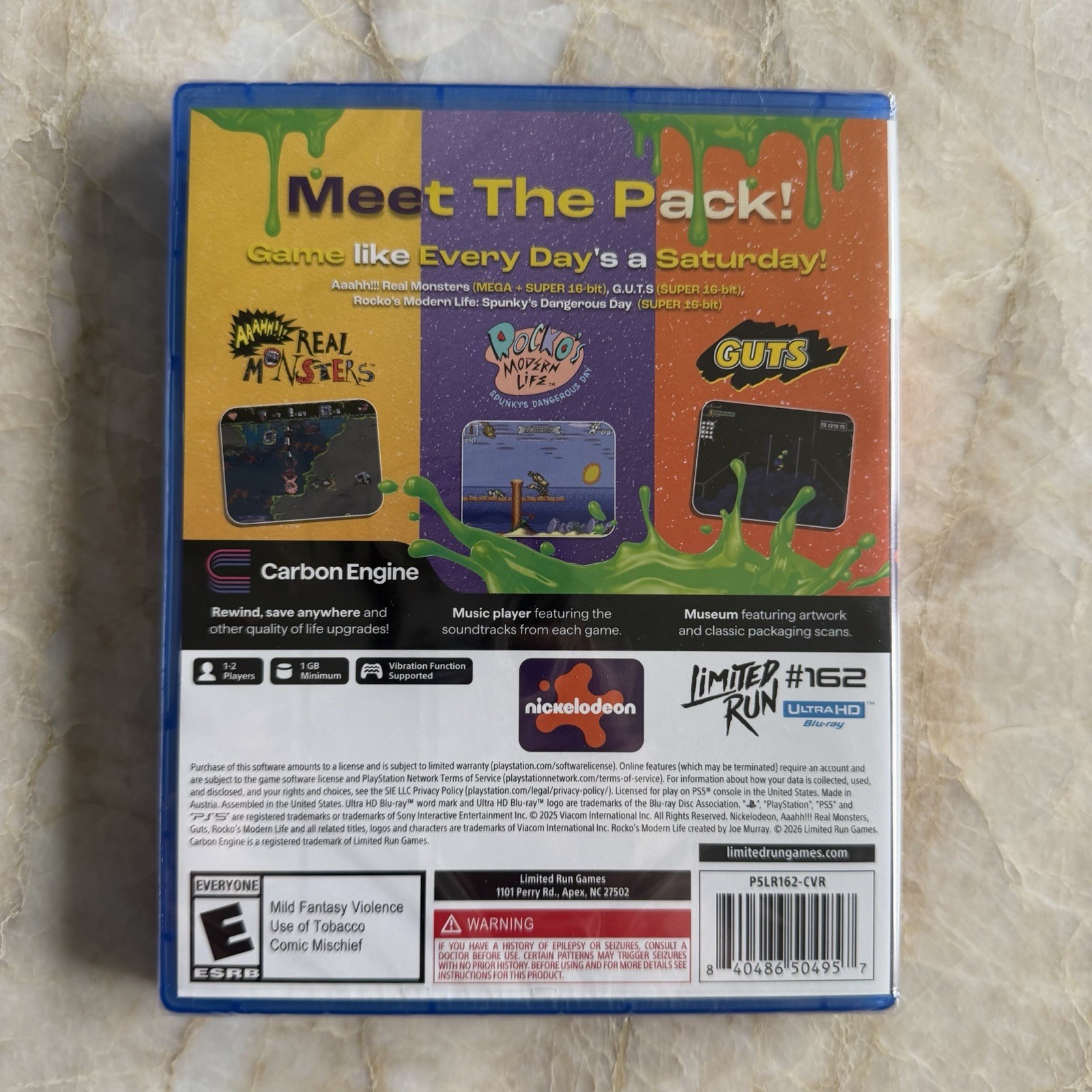 Nickelodeon Splat Pack – Sony PS5 – Limited Run #162 – New/Sealed – Ships Fast!