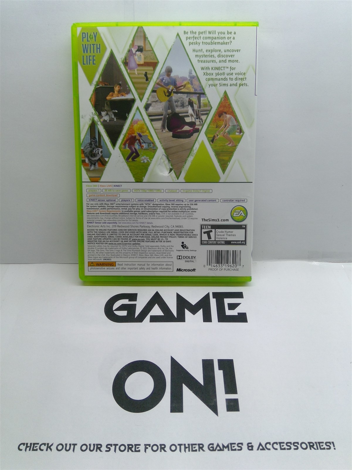 The Sims 3: Pets (Xbox 360, 2011) Complete Tested Working – Free Ship