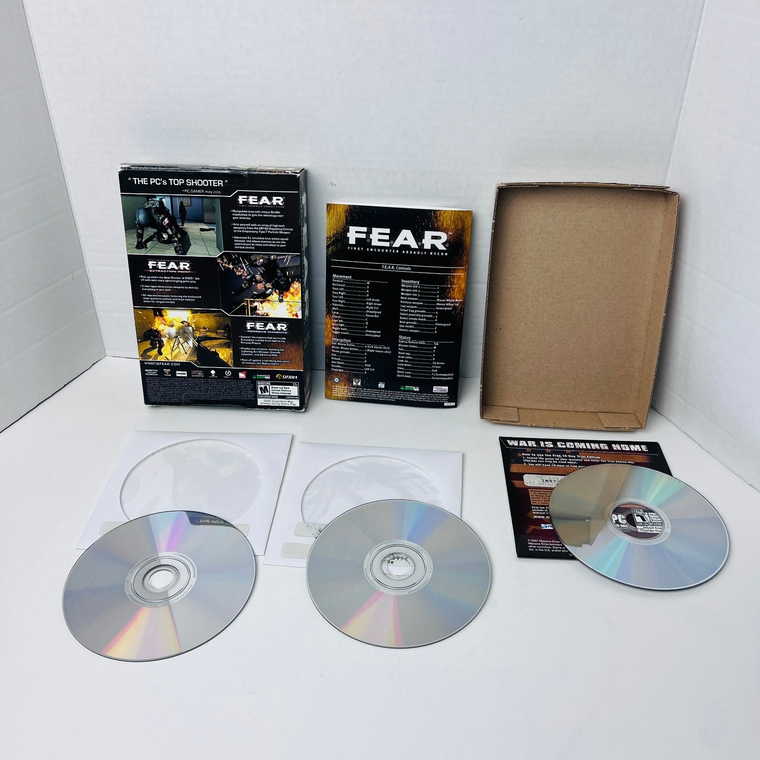F.E.A.R. Platinum Collection PC Video Game Shooter Horror With Manual and Key