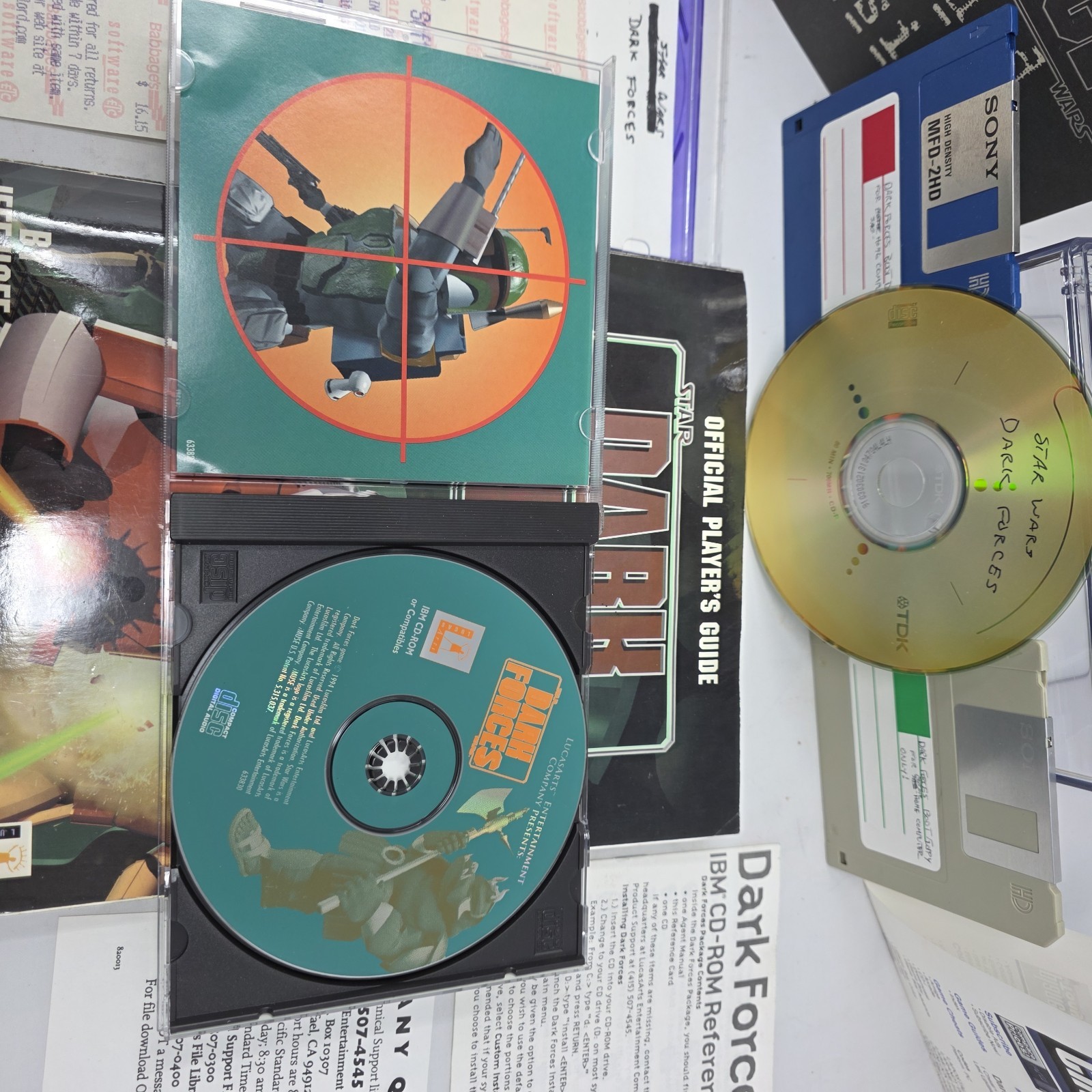 Star Wars Dark Forces PC Big Box Complete CIB Game Lot with Players Guide 1995