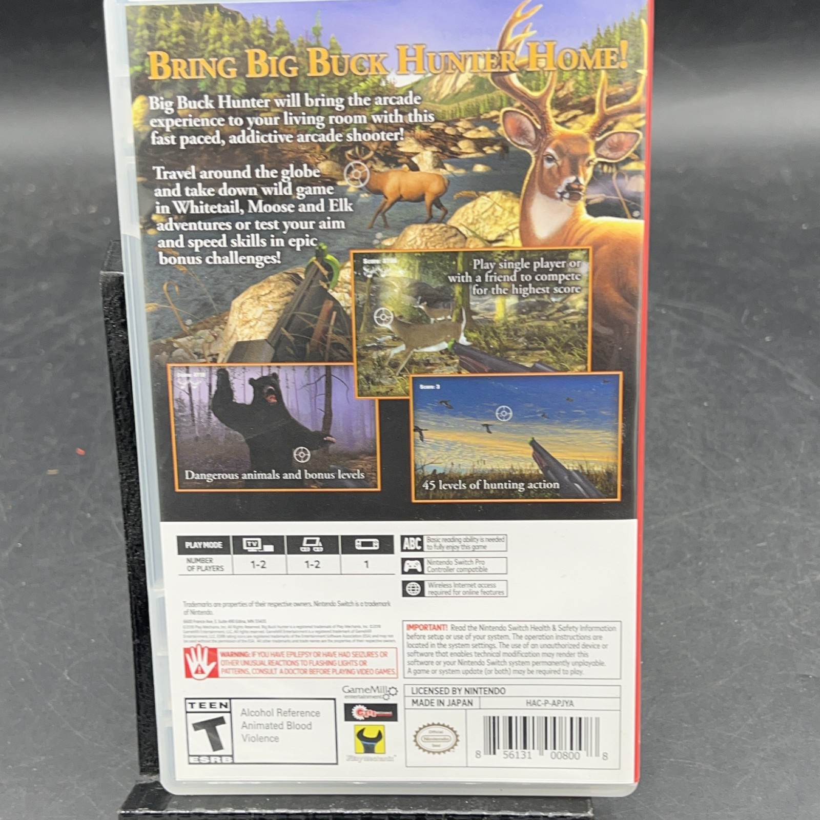 Big Buck Hunter Arcade Nintendo Switch T-Teen Hunting Game 2018