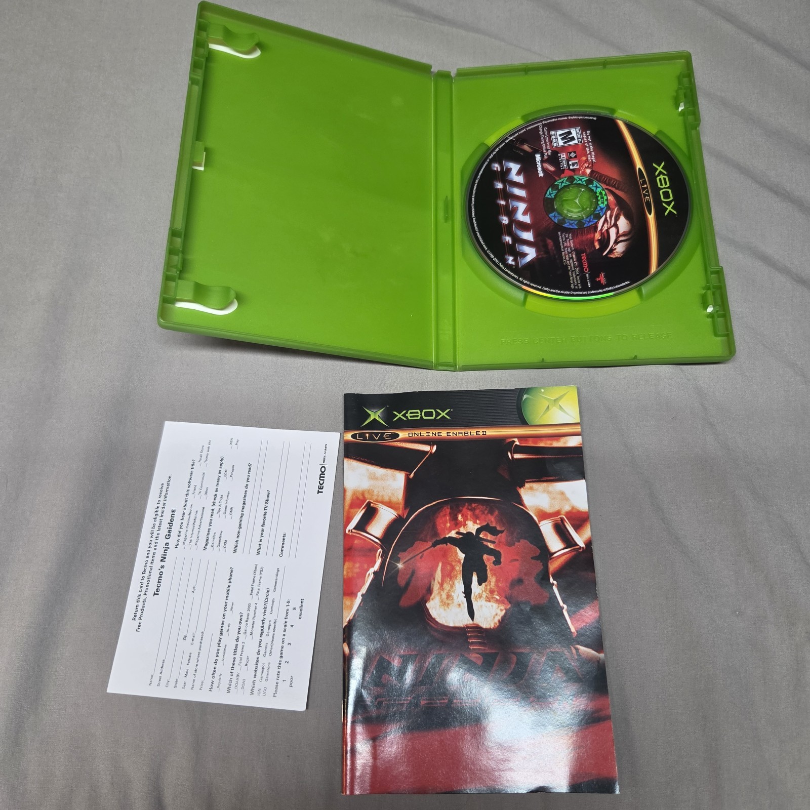 Ninja Gaiden (Microsoft Xbox, 2004) CIB Complete – TESTED