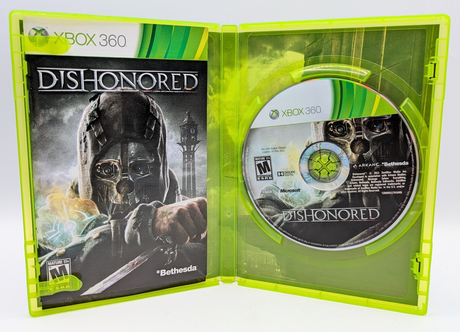 Dishonored Microsoft Xbox 360 2012 Complete EXCELLENT DISC