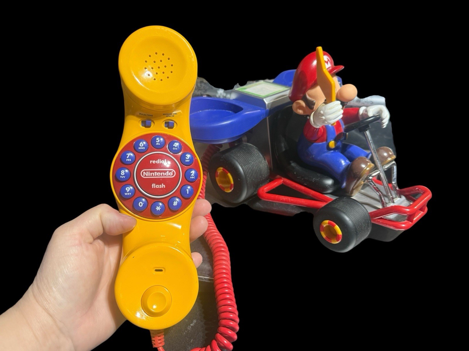 Vintage Nintendo Super Mario Kart Telephone Tested Working Mario Go-Kart Phone