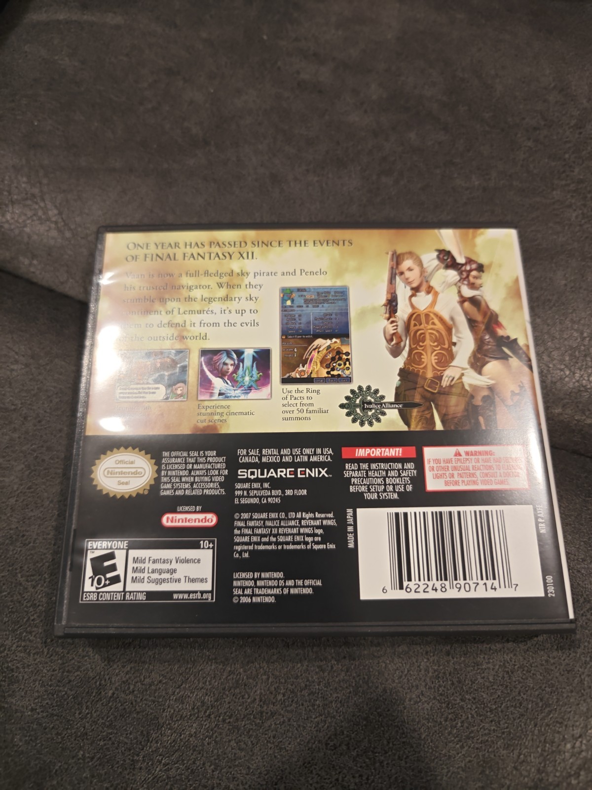 Final Fantasy XII Revenant Wings Nintendo DS Complete