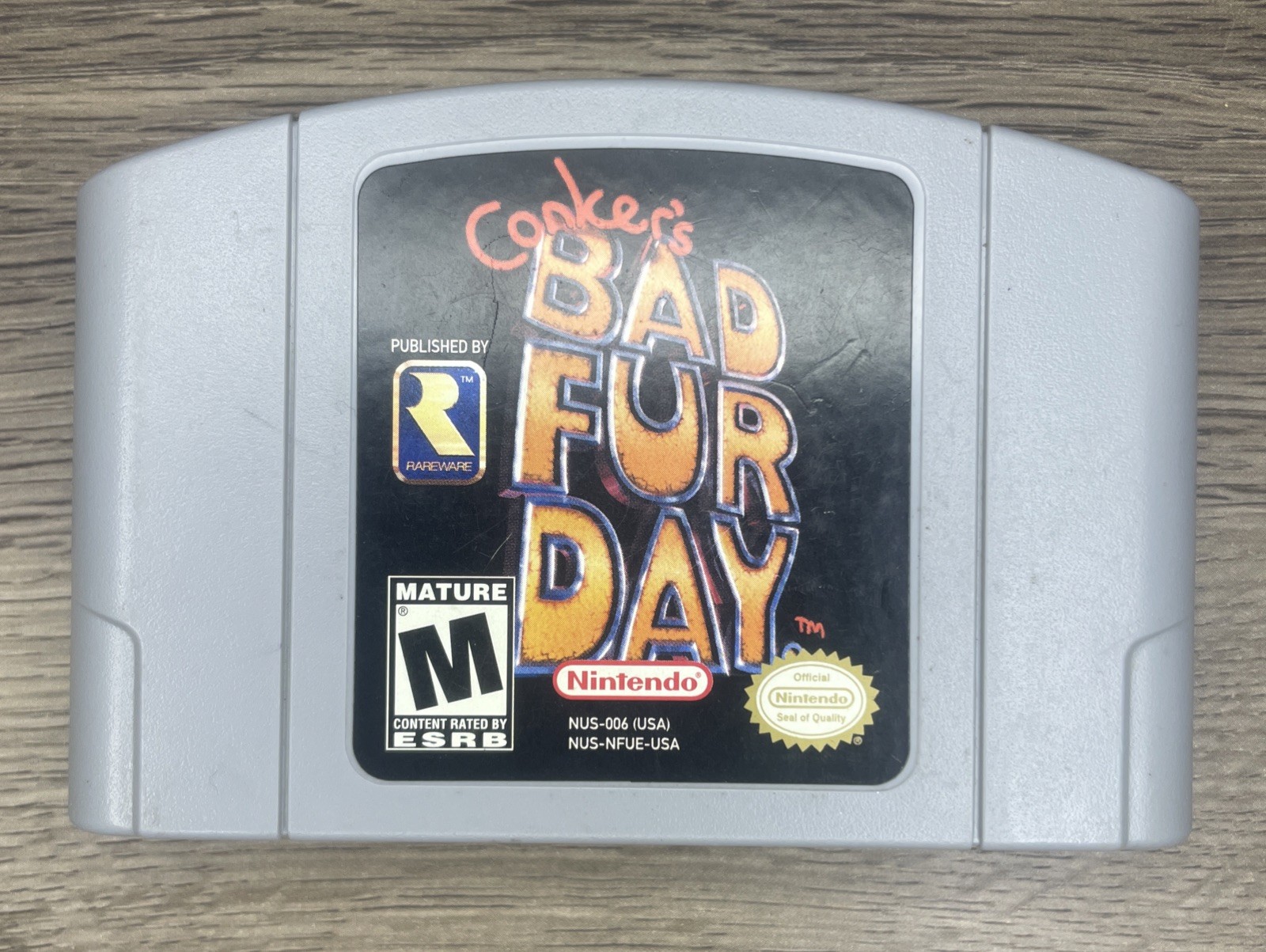 Conker’s Bad Fur Day N64 Nintendo 64 Authentic Tested Working Cartridge Rare