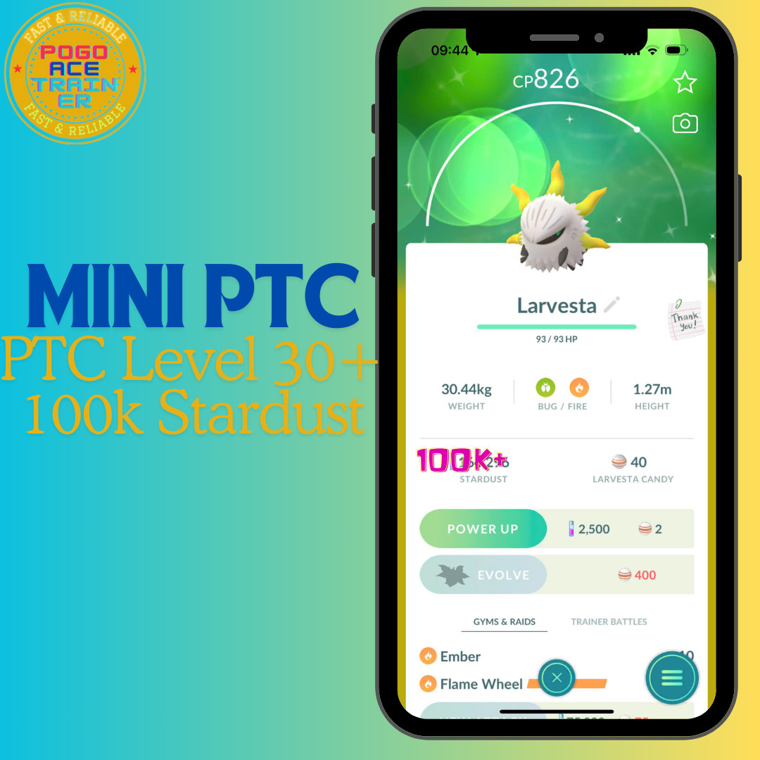Shiny Larvesta – PTC Level 30+ or trade 20K Stardust