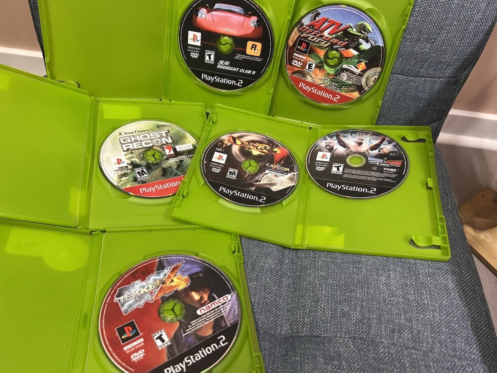 Lot Of Seven PlayStation Two Video Games- Rated Teen & Mature.