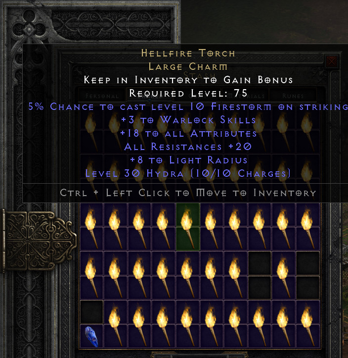 💥DIABLO 2 RESURRECTED WARLOCK TORCH NON LADDER D2R RESURRECTED *PC ONLY* 💥