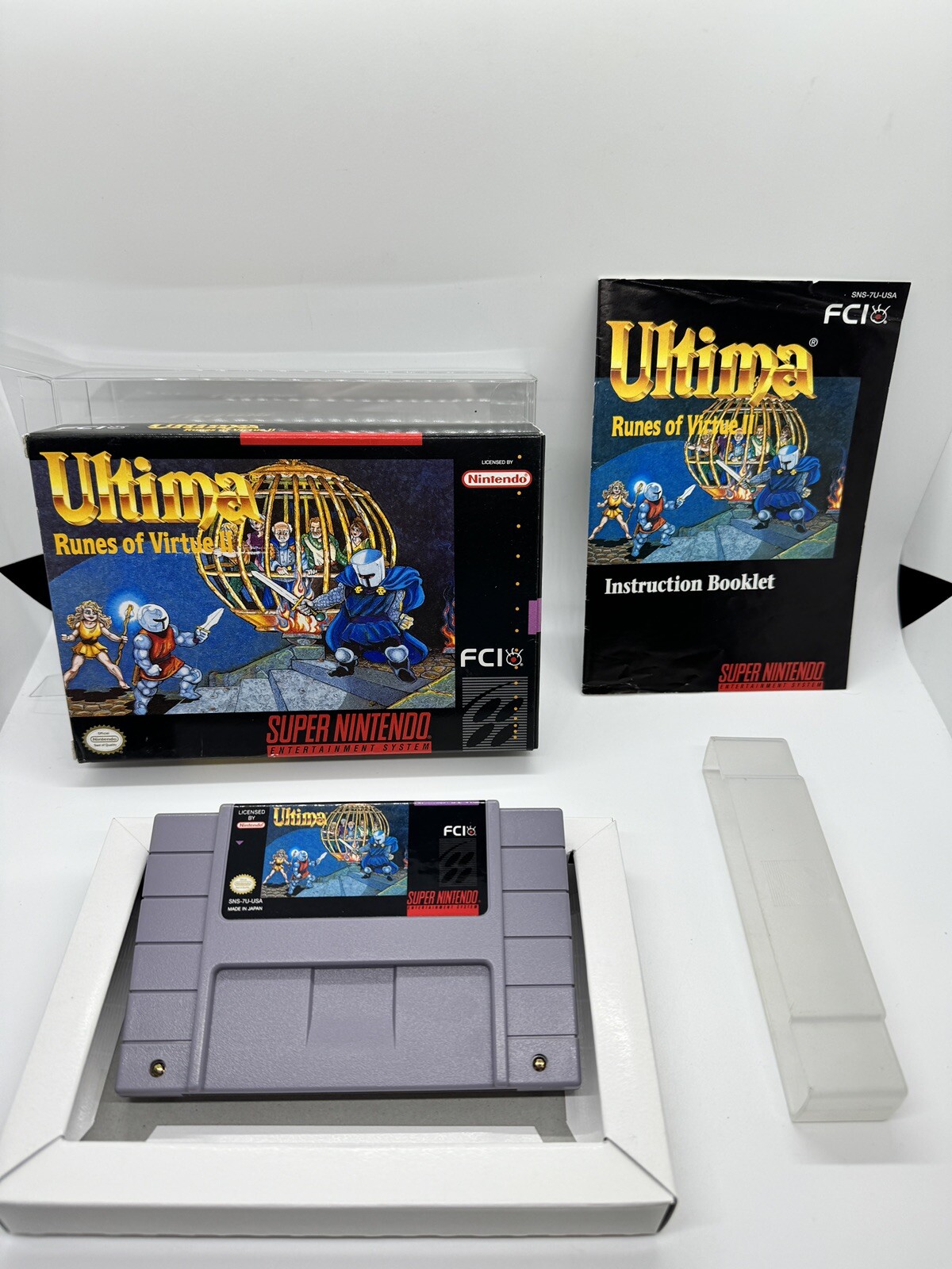 Ultima: Runes of Virtue II 2 Super Nintendo SNES Complete CIB Rare Near Mint!!!