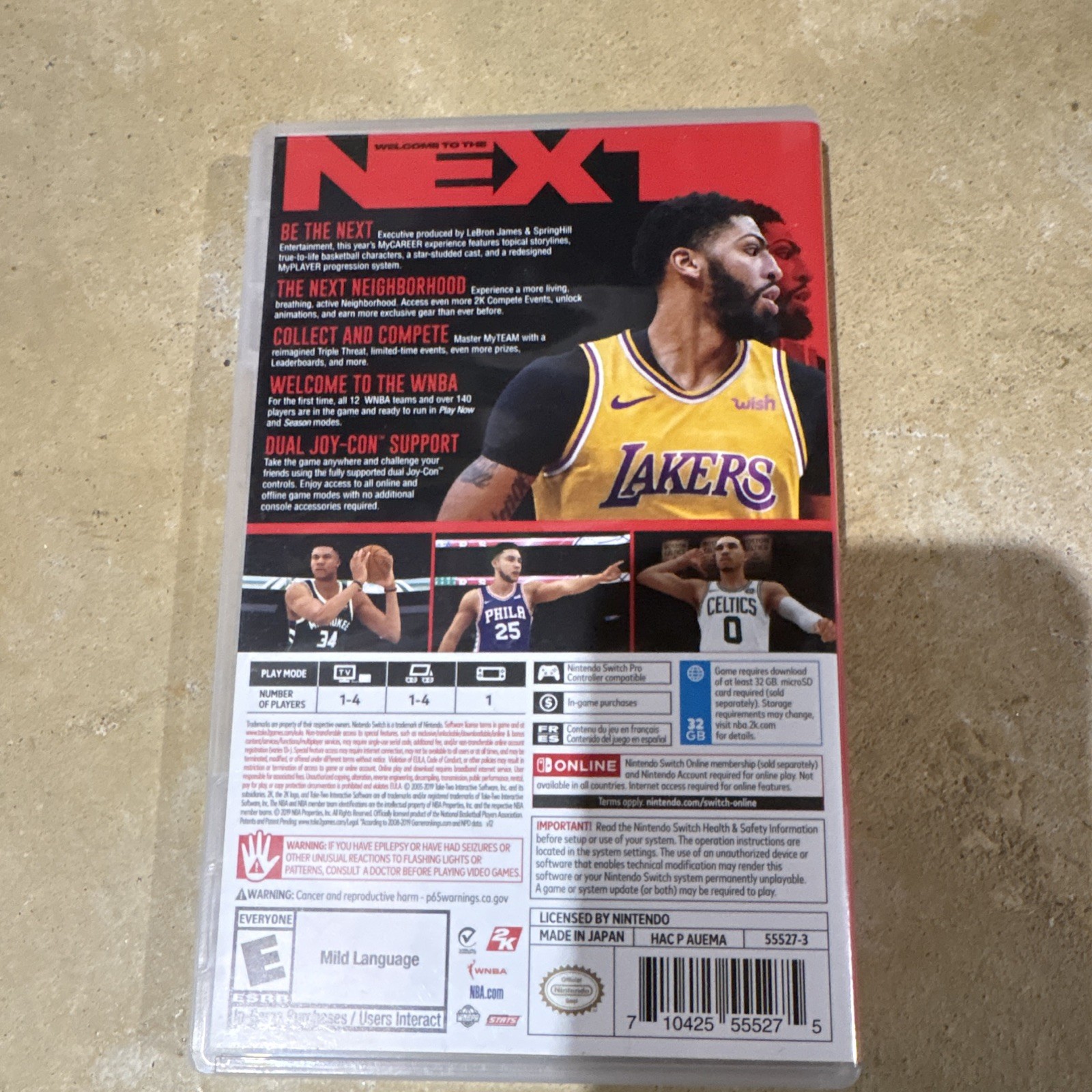 2K NBA 2K20 Nintendo Switch E Multiplayer Online In-Game Purchases NTSC-U/C